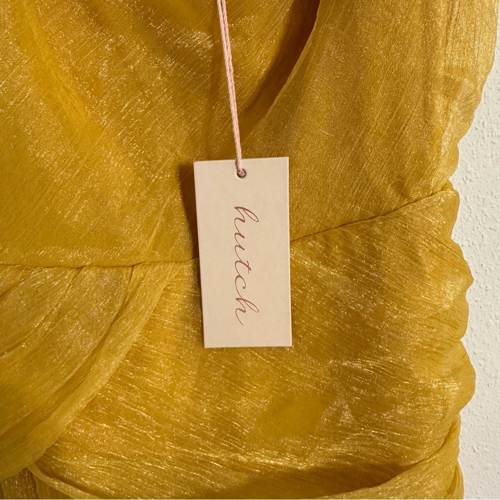 Hutch slit leg Yellow Simona dress gown - Picture 7 of 8